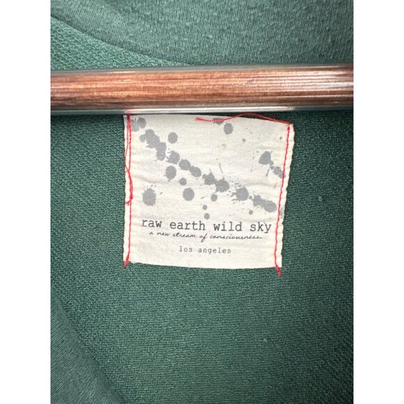 Women’s Raw Earth Wild Sky Medium Forest Green Off-Shoulder Sweater - Picture 4 of 5